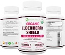 Max Strength USDA Organic Black Elderberry, Black Currant Extract & Echinacea | 천연 면역 지원 및 비타민 C에서 3 | 설탕 무료, 채식주의 OK | Homeopathic Remedy | 60 개