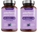비타민 Bounty Elderberry Immune 지원 - 아연, 비타민 C 및 Echinacea, 고급 5-in-1 혼합, 강력한 산화 방지제, 전체 바디 밸런스 지원, 비 GMO - 60 캡슐, 2 팩