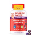 SmartyPants Kids Immunity Elderberry Gummies : 어린이 면역 지원 보충교재, 비타민 C, 비타민 D, 비타민 B6 & B12 및 아연, 글루텐 무료, 엘더베리 맛, 60 카운트 (30 일 공급)