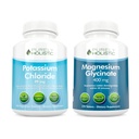 칼륨 염화물 99mg + 마그네슘 글리콜 400mg - 365 + 270 정제 - 채식 뭉치 - 미국에서 만드는