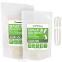 XPRS Nutra Vegan 크기 00 별도의 캡슐 - 100 개 명확한 프리미엄 빈 캡슐 가방에 분리 - 00 개 알약 빈 DIY 보충