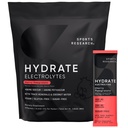 Sports Research Hydrate Electrolytes Powder Packets - Sugar-Free & Naturally는 비타민, 미네랄 및 코코넛 워터로 맛을냅니다. Hydration - 16 Packets - Cherry Pomegranate