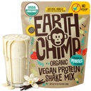 EarthChimp Organic Vegan Protein Powder - Probiotics - Non GMO, Dairy Free, Non Whey, 여성 및 남성을위한 식물 기반 단백질 분말, 글루텐 무료 - 52 서빙 64 Oz (Vanilla) Scoop 없음