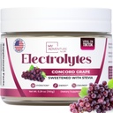 Zero Sugar - Concord Grape Electrolytes Powder - 매우 새로 고침 Hydration - 모든 천연 성분이있는 카페인 무료 에너지 - Vegan, Keto & Paleo - Sugar Free Electrolytes Drink Mix - 30 서빙