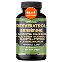 Gade 영양 Resveratrol Berberine Quercetin 포도씨 추출물 녹색 차 추출물 N-Acetyl Cysteine - 14에서 1개의 복잡한 보충교재를 위한 여성 & 남자를 위한 - 미국에서 만드는