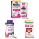 생명의 정원 & 자연의 Bounty Women’s Wellness Valentine’s Day Bundle- Digestive & Vaginal Health Support, Hair, Skin & Nails Pectin Gummies with Biotin, Cranberry, 30-200ct