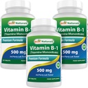 Thiamine Mononitrate 500 mg 120 정제 (120의 조사 3)의 포장)로 제일 자연적인 비타민 B1