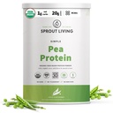 Sprout Living Organic Pea Protein Powder, Unflavored, 20 그램의 식물 기반 유기 단백질 분말 인공 감미료, 비 유제품, 비 GMO, Vegan, 글루텐 무료 (2 파운드, 38 서빙)