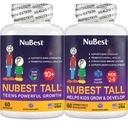 NuBest Bundle Tall 10 + 60 캡슐 Tall Kids 60 Chewable Tablets | 어린이 및 청소년을위한 높이 성장 지원 | 칼슘, 비타민 D3 K2, 콜라겐 및 허브