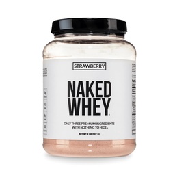 NAKED Strawberry Whey Protein Powder, 3 가지 성분, 25g Grass Fed Whey Protein Powder, Aid Muscle Growth & Recovery - 24 서빙