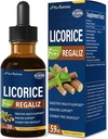 Digestive 건강, 자연적인 초본 bloating 기복 및 면역 지원 Dandelion, Peppermint, Ginger를 가진 액체 Tincture 보충교재를 위한 Licorice 뿌리 추출물 하락. 2oz