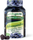Ashwagandha Gummies, 마그네슘 글리세린, Melatonin, B6, Valerian 뿌리, GABA, 남성과 여성을위한 열정 꽃과 높은 효능 Ashwagandha 뿌리 추출물. 60 조사 30 내비게이션