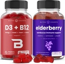 NutraChamps 비타민 B12 Gummies와 Elderberry Gummies 번들