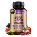 유기 슈퍼 Maqui 베리 캡슐 - 슈퍼 푸드 분말 - Elderberry Extract, Cranberry, Pomegranate, Acai - 건조한 눈 & 눈물 지원, Gut 건강, 피부 - 60 Vegan 캡슐, 비 GMO, 글루텐 무료 보충