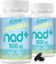 1600 MG Liposomal NAD+ 보충교재, NAD+ 밀어주는 보충교재, Superior 흡수, 노화 방어, Longevity, 에너지, 수선, 비 GMO, 120 Softgels를 위한 비타민 B3