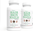 Wellgenix Purvana 머리, 피부, 그리고 높은 흡수를 위한 못 비타민 Softgels - 두 배 힘 2500mcg Biotin, VIT A & B (90 조사) 2 팩