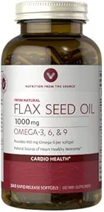비타민 세계 Flax씨 기름 1000mg는 softgel 240 급속한 방출 softgels 당 450 mg Omega 3를 제공합니다