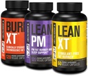 Jacked Factory Burn-XT Clinically Studied Thermogenic 지방 버너 (120 캡슐), Lean PM 야간 뚱뚱한 가열기 및 수면 보조 (120 캡슐), Lean-XT 카페인 자유로운 체중 감소 보충교재 (60 캡슐)