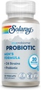 SOLARAY Mycrobiome Probiotic Men의 공식, 남자를위한 Probiotics, Gut Health, Digestion, Immune Function & More, 20 Billion CFU Mens Probiotic, 24 Strains Plus Prebiotic, 30 서빙, 30 VegCaps