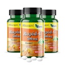 미국 Medic & Science Rapid-C 500mg 비타민 C 보충 (3 팩 100 정제) 에너지 부스터, 매일 면역 체계 지원, 산화 방지제 | Vegan, 비 GMO는 성인 남자 & 여자를 위한 아스코르브산을 입혔습니다