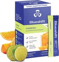 Blueshift Turmeric Citrus Medley - 물, Turmeric Curcumin 보충교재, 자연 회복 지원을 위한 설탕 음료 혼합 없음 - 감귤류 풍미, 분말 지팡이 (10 팩)