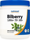 Nutricost Bilberry 분말 250 그램 - 글루텐 무료 및 비 GMO