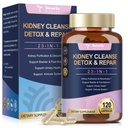 Kidney Cleanse Detox & Repair, Chanca Piedra & Cranberry Pills for Bladder Control, Kidney Stones Breaker, Cranberry Urinary Tract Health for Woman에 대한 최대 강도 우린 통증 완화 지원