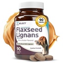 K9는 개, 20mg 90 정제, 땅콩 버터 맛을 내는 Chewable를 위한 농축된 Flaxseed Lignans를, 임파합니다 외투 선택합니다
