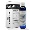 Waiora Essential Trace Minerals | 잃어버린/자산을 보충하는 도움말 | 60+ Ionic Trace Minerals | 지원 바디의 바이탈 기능, pH 밸런스 | 플러스 히드라 션 용 전해질 (1 Bott / 48 serv)