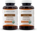 Tribe 야생 Yam 캡슐의 비밀 1000 mg 책임감있게 농업 USDA 유기 야생 Yam (Dioscorea Villosa) 건조 뿌리, 호르몬 지원 보충교재 (2x120 캡슐)
