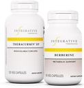 Berberine, 60 캡슐 및 Theracurmin HP, 120 캡슐과 통합 치료 번들 - 대사 지원을위한 Berberine * - Theracurmin 보충 27x More Bioavailable *