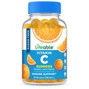 Lifeable Sugar Free Vitamin C - 250 mg - 훌륭한 타스팅 천연 맛 거미 보충 - 채식 GMO-Free Chewable Vitamin - Immune Support - 성인 - 90 Gummies
