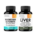 Sandhu의 마그네슘은 Quercetin & Liver 지원 캡슐과 글리세라이드를 글리세라이드합니다 | 지원 품질 수면, 휴식 및 간 건강 지원