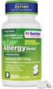 GenCare - Cetirizine HCL 10 mg (200 캡슐) - 24 시간 알레르기 완화 알약 - 비 Drowsy Generic OTC 알레르기 약물 - Sneezing, Runny Nose & Itchy Eyes에 대한 항히스타민 약 - 일반 Zyrtec