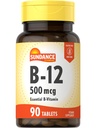 선댄스 비타민 B-12 | 500mcg | 90 채식 정제 | 필수 비타민 보충 | 비 GMO 및 글루텐 프리 포뮬러