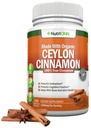Organic Ceylon Cinnamon 1200 mg | 120 Vegan 캡슐 | 스리랑카에서 진정한 Cinnamomum verum | 비 GMO, 제 3 자 실험실 테스트, 낮은 Coumarin, GMP 인증