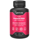 Naturalis Vegan Prenatal with Full Specrum Omega-3 | 조류 DHA, EPA, DPA, 비타민 D3 및 Active Folic L 5-MTHF | Vegan Society 인증, 지속 가능한 Sourced, Non-GMO 및 Soy Free | 120 Veggie Softgel