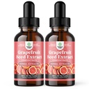 GSE Grapefruit Seed Extract Liquid - One Drop Daily - 슈퍼 농축 포도 씨앗 추출물 Bioflavonoids & Polyphenols for Gut Health & Immune Support - 2 팩 번들 - 120 일