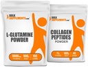 BulkSupplements L 글루타민 500g + 교원질 펩티드 500g 뭉치
