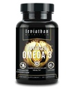 Leviathan Fish Oil Omega 3 캡슐 | 프리미엄 노르웨이 오메가 3 생선 기름, 뇌, & 면역 지원 | 슈페리어 흡수 트리플 강도 물고기 오일 보충제 - 무료 양식 EPA 및 DHA
