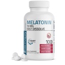 Bronson Melatonin 10mg 빠른 녹은 체리에 의하여 맛을 내는 정제 채식주의자 Chewable Lozenges, 100 조사