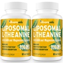 L-Theanine 800mg 보충 GABA와 마그네슘 글리세라이드 - 자연적인 화합물, 수면 및 릴 (120 Softgels)