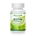 높은 효능 Biotin 5000mcg - 머리, 피부 및 손톱 건강, 120 Veggie 캡슐 지원