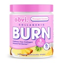 Obvi Collagenic Burn Powder | GBB, Ashwagandha & Green Coffee와 멀티콜라겐 펩타이드 혼합 | Pineapple Coconut, 25 인분