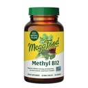 MegaFood 메틸 B12 - Vegan - 메틸 Folate, 비타민 B12 & B6를 포함합니다 - 세포 에너지 생산, 신경 체계 건강 & 심장 혈관 기능을 지원하십시오 - 60의 정제
