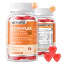 B Complex 50 Gummies, 비타민 C, 콜린 & 아연을 가진 메틸을 섞는 B 복합체 - 에너지, 메틸을 섞는 지원을 위한 활동적인 메틸을 섞는 - 모든 B 비타민 - B1, B2, B3, B5, B6, B7, B9, B12 - 설탕 자유로운, 120 조사