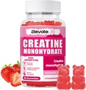 ElevateLife Creatine Monohydrate Gummies 남성 & 여성을 위한 5000mg, 근육 힘, 근육 건축업자, 에너지 부스트, 전 운동 보충교재 (90 조사)를 위한 Chewable Creatine Monohydrate
