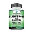 미국 표준 보충제 St. John 's Wort 1800mg 블랙 페퍼 과일 추출 - Vegan, Gluten Free, Non-GMO, 120 캡슐, 40 서빙