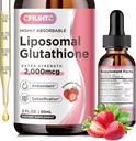 Liposomal 글루타티온 액체 하락, 글루타티온 액체 보충교재, 비타민 C와 더불어 활동적인 모양 L 글루타티온, 간 해독, 노화 방지를 위한 산화 방지제, 면역 & 세척, 딸기 풍미, 2 FL.OZ
