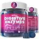 여성 및 남성 Gummies w / Probiotics, Papaya, Bromelain, Ginger - Bloating Relief & Gut Health Chewable Supplement Digest Proteins Dairy Carbs Veggies Fats, Sugar Free Vegan, 120Cts